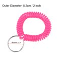 thumbnail image 2 of Unique Bargains Plastic Wrist Coil Keyring Stretchable Spiral Keychain, Rose Red 5 Pack, 2 of 5