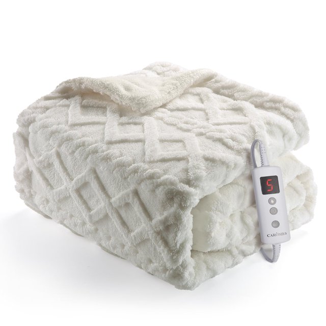 EDTara ETL Certified Sherpa Electric Blanket, Fast Heating with 10 Adjustable Heat & Timer Levels, Machine Washable