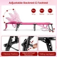 thumbnail image 4 of Gymax 2PCS Folding Beach Sun Lounger w/Face Hole Removable Pillows 4-Position Backrest, 4 of 9