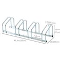 thumbnail image 3 of Soozier 4-Bike Bicycle Floor Parking Rack Cycling Storage Stand Silver, 3 of 10