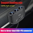thumbnail image 2 of 3 Way 12-24V Multi Socket Car Cigarette Lighter Splitter W USB N Charger O9A7, 2 of 8
