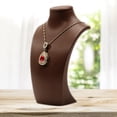 thumbnail image 2 of Necklace Bust Display Rack Jewelry Pendant Chain Display Holder Womens Neck Jewelry Organizer Stand Holder Rack Gold 12.5x23cm, 2 of 5