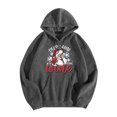 thumbnail image 1 of WEAIXIMIUNG Sweatshirts Grande Taille pour Femmes 3X Décontracté Col Rond Poche Imprimé Père Noël en Verre Hoodie, 1 of 3