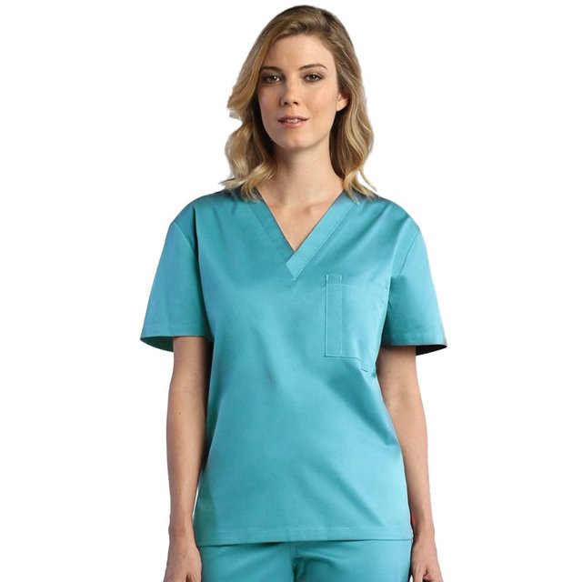 Red Panda Unisex V-Neck Solid Scrub Top
