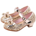 thumbnail image 2 of DPTALR Baby Girls Pearl Crystal Bowknot Sandals Bling Princess Shoes, 2 of 4