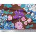 thumbnail image 3 of Soimoi Tissu en Jersey de Coton Imprimé Feuilles & Roses 1 Yard 58 Pouces de Large, 3 of 3
