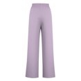 thumbnail image 3 of Pants for Women, Womens Fashionable Striped Printed Drawstring Wide Leg Pants, 3 of 4