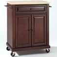 thumbnail image 2 of Crosley Furniture Natural Wood Top Portable Kitchen Cart in Mahogany, 2 of 7