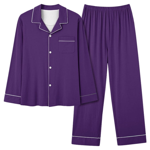 2025 Pyjama Décontracté à Col en V pour Femmes Shorts avec Poche Couleur Unie Pyjama Long pour Femmes Pyjama