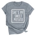 thumbnail image 2 of Meichang T-Shirts pour Femmes, Hauts de la Saint-Valentin, Imprimé Cœur d'Amour Doux, T-Shirts Mignons, Col Rond, Manches Courtes, T-Shirts de Vacances, Saint-Valentin, 2 of 4