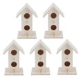 thumbnail image 2 of 5Pcs Wood Birdhouse Garden Weatherproof Nesting Bird Cage for Bluebird Finch Chickadee, 2 of 14