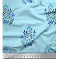 thumbnail image 1 of Soimoi Poly Georgette Tissu Feuilles & Tissu Imprimé Floral par la Cour 52 Pouces de Large, 1 of 3