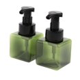 thumbnail image 1 of 2 Pcs Flacons Distributeurs de Lotion en Mousse Carrés 250ml, Bouteille Pompe, Pot Vert Foncé, 1 of 8
