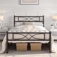 thumbnail image 2 of Yaheetech Simple Metal Platform Bed with Curved Design, Twin, Black, 2 of 10