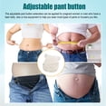 thumbnail image 4 of Wweixi Simple Feuilles Rallonge de Chemise Imperméable Haute Qualité Affichage de Différence Accessoires de Jardinage DIY Jeans Accrocheurs Maternité Blanc, 4 of 5