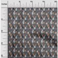 thumbnail image 2 of oneOone Georgette Viscose Dark Gray Fabric Tropical Craft Projects Decor Fabric Printed By The Yard 42 Inch Wide, 2 of 4