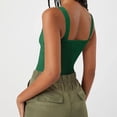 thumbnail image 4 of Timegard Going out Tank Top for Women Ruched V Neck Slim Comfy Knit Tee Sleeveless Top Solid Color, 4 of 5
