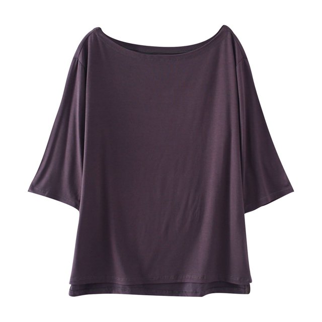 Birdeem T-Shirt Femme Col Rond Couleur Unie Manches Courtes Ample