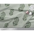 thumbnail image 3 of Soimoi Rayon Fabric Leaves Block Printed Craft Fabric by The Yard 42 Inch Wide, 3 of 5