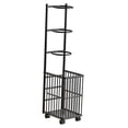 thumbnail image 2 of amagogo Rolling Sports Equipment Organizer Accessories with Wheels Ball Storage Rack Black, 2 of 10