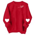 thumbnail image 2 of TIMIFIS Chandails à Col Rond pour Femmes Mode Mignon Imprimé Amour Chandail à Manches Longues Haut Décontracté Chandail à Cœur Chemises Tenue de la Saint-Valentin Femmes - Printemps/été, 2 of 4
