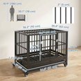 thumbnail image 3 of PawHut Cage pour Chien en Acier Robuste de 36 Pouces, Chenil Cage pour Animal, Gris, 3 of 10