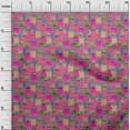 thumbnail image 3 of oneOone Cotton Poplin Fuschia Pink Fabric Abstracts Craft Projects Decor Fabric Printed By The Yard 42 Inch Wide, 3 of 5