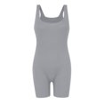 thumbnail image 4 of Yuyuzo Women Workout Jumpsuits Ribbed Square Neck 1 Piece Seamless Tank Top Sleeveless Rompers, 4 of 5