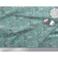 thumbnail image 3 of Soimoi Rayon Fabric Leaves & Floral Block Print Sewing Fabric Yard 56 Inch Wide, 3 of 3