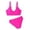 #02-Hot Pink, variant on Swimming Suit for Girls Girls Bathing Suits Size 8-10, Girls Swimsuits Bikini Color V Neck Girl Swimsuit Two Piece Cut Bathing Bathing Suit