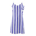 thumbnail image 4 of EQWLJWE Longue Robe pour Femmes Mode Femmes Décontractée à Rayures Sans Manches à Col Rond Robe Caraco Mini pour Dames, 4 of 4