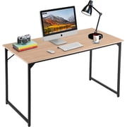 BestOffice Modern Computer Desk for Home Office, Writing Study Table with Metal Frame, White
