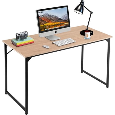 BestOffice Bureau d'Ordinateur Moderne pour Bureau à Domicile, Table d'Écriture et d'Étude avec Cadre en Métal, Blanc