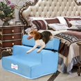 thumbnail image 1 of Riforla 3 Step Dog Step Stairs Pet Ladder Cover Removable Comfortable Non Dog Ramp Staircases Suitable for Small Dogs Pet Supplies Blue One Size, 1 of 7