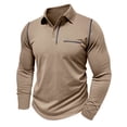 thumbnail image 2 of FAIWAD Men's Long Sleeve Shirts Casual Button Down Basic Golf Pullover Tops Lightweight Work Athletic T-Shirt, 2 of 6