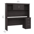 thumbnail image 4 of Bureau d’ordinateur 65L avec huche Logan de Bestar, érable graphite, 4 of 4