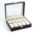 thumbnail image 4 of Boîte de Collection de Montres Portable avec 10 Compartiments en Cuir de Première Qualité Boîtier de Rangement de Fabrication Fine, 4 of 5