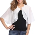 thumbnail image 1 of Timegard Shrugs for Dresses Chiffon Lightweight Short Sleeve Open Front Cardigan Outerwear Shawl Cape, 1 of 8