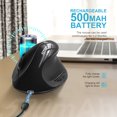 thumbnail image 4 of SGEYR Vertical Wireless Mouse Rechargeable 2.4G 3 Adjustable DPI Ergonomic Mice 6 Buttons Black, 4 of 8