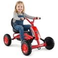 thumbnail image 1 of Gymax Go Kart for Kids 4 Wheel Toddler Ride On Pedal Car w/ Steering Handlebars Red, 1 of 10