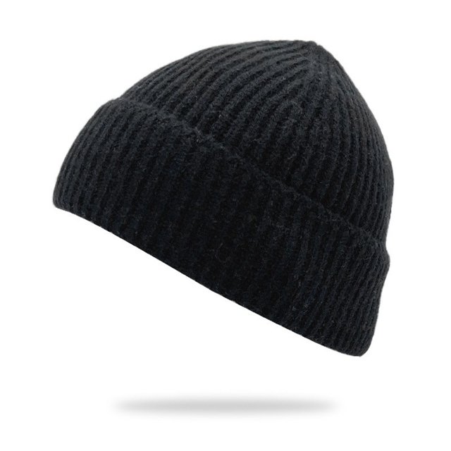 RXIRUCGD Winter Solid Color Fashionable And Thick Warm Ear Protection Hood( Black )
