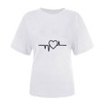 thumbnail image 4 of Diufon Hauts de la Saint-Valentin pour Femmes, Tunique Décontractée à Manches Courtes, Chandail à Col Rond, Blouse Tendance Mignonne à Imprimé Graphique, 4 of 6