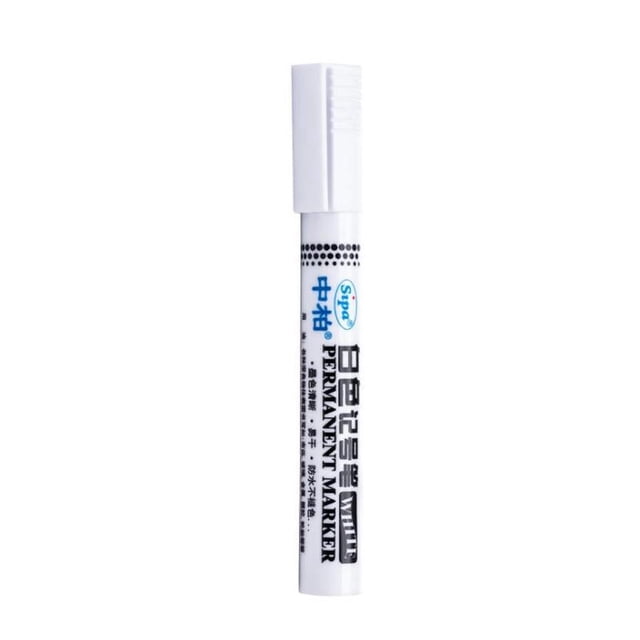 Zhongbai White Marker Pen Drawing Craftwork Marker Drawing Permanent Color Oil Waterproof W Pens Y6Y7 Supplies