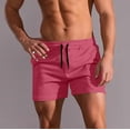 thumbnail image 1 of EOYWHK Mens Swim Trunks 3 inch Athletic Gym Shorts Solid Color Hot Spring Holiday Swimming Surfing Bottom, 1 of 4