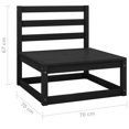thumbnail image 4 of vidaXL Garden Middle Sofas 2 pcs Black Solid Wood Pine, 4 of 4