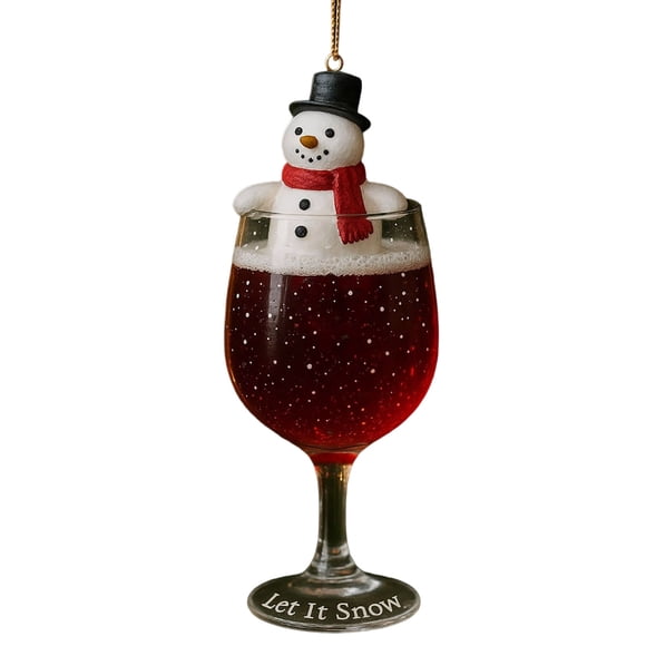 Ornement Fantaisiste de Boisson de Noël, Accent Festif pour Boisson, Design Scintillant, pour Déco des Fêtes, Bar à la Maison, Fête au Bureau, Accents Saisonniers pour la Maison, Verrerie Décorative Hzhnb / Acrylique, As