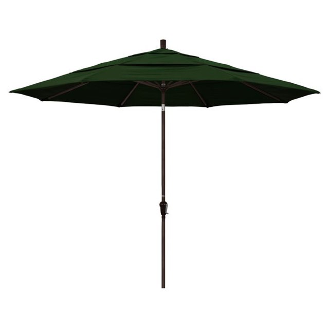 California Umbrella 11' Patio Umbrella in Hunter Green