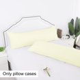 thumbnail image 3 of PiccoCasa 2Pcs Body Pillowcases Microfiber Pillow Covers, Queen Pearl White, 3 of 8
