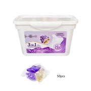 Wdhugt Laundry Detergent Pods 50 Count Stain And Grease Remover Color Protecting Long Lasting Softening Pvc Material Lavender Scent For Fresh Clothes Version A A