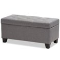 thumbnail image 1 of Bowery Hill Banc Ottoman Rembourré avec Rangement, Gris, 1 of 11